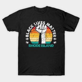 Rhode Island black lives matter political protest T-Shirt